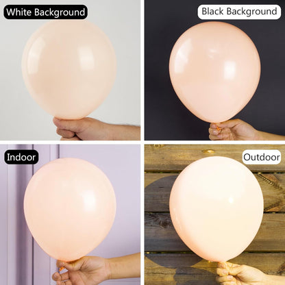 PartyWoo Pastel Orange Balloons - 50 Pcs 12 Inch Latex Helium Balloons for Celebrations