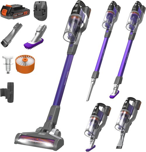 BLACK+DECKER Cordless Pet Hair Vacuum - Maximum Suction, Up to 55 Minutes Runtime, Lightweight Design