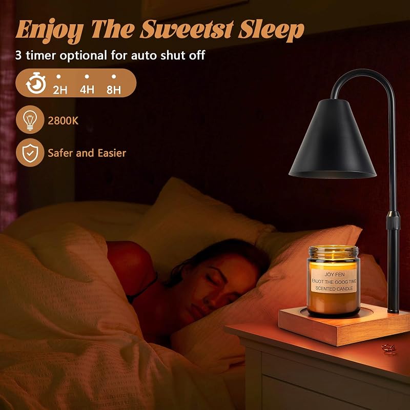 Electric Candle Warmer Lamp with 4-Level Dimmer & 10.6" Black Variation