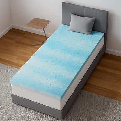Novilla Twin Memory Foam Mattress Topper - 3 Inch Cooling Gel Infused for Ventilated Comfort