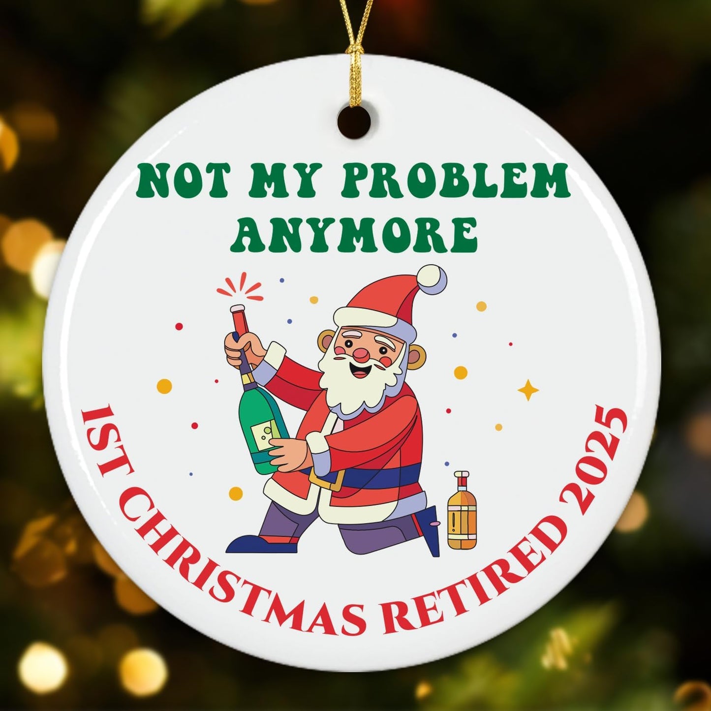 NewEleven Retirement Ornament, Retirement Gift for Woman, Funny Retired Gift for Woman Men, Retired Gifts for Women Mom, Christmas Tree Decorations, First Retirement Christmas Ornament 2025