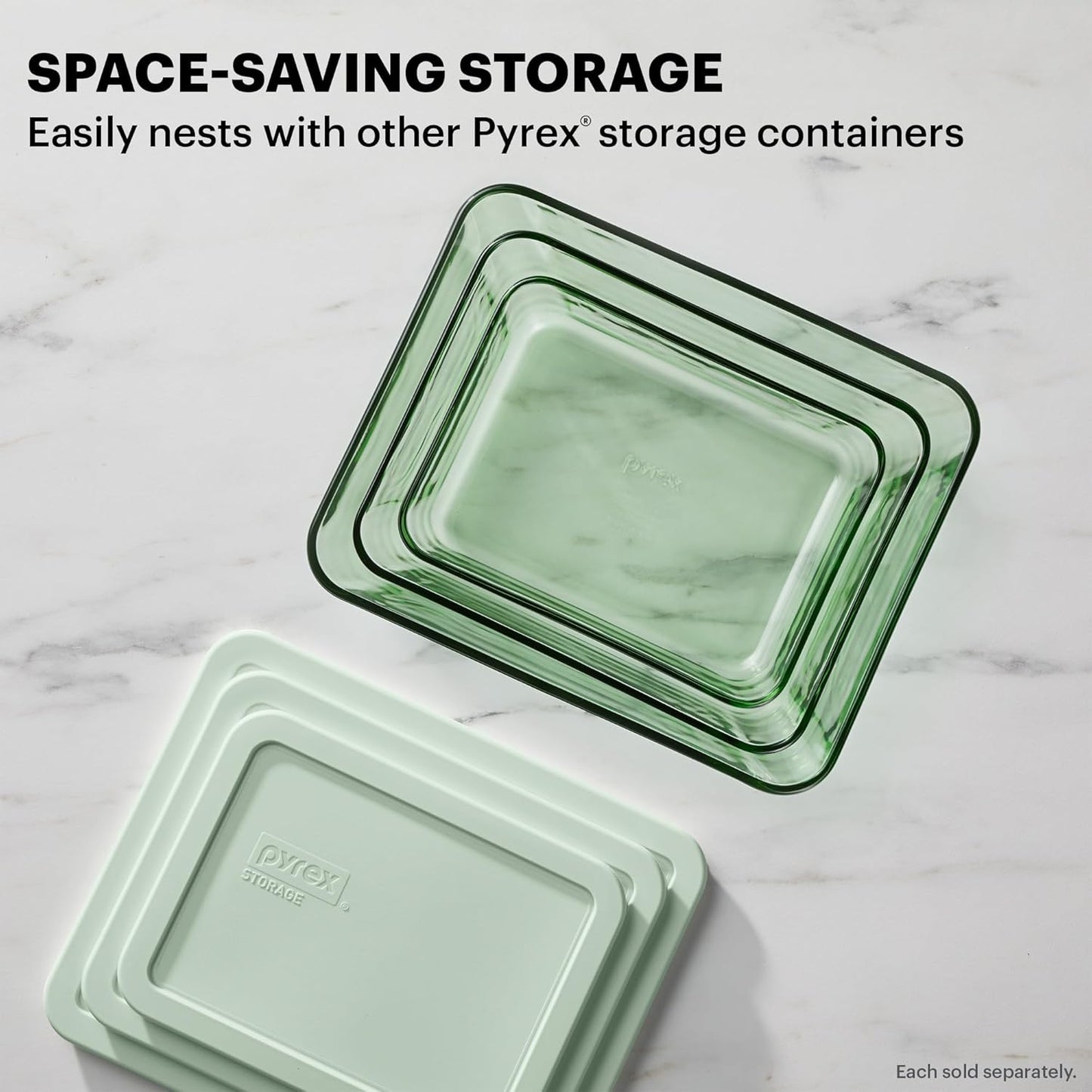 Pyrex Colors Tinted Large Rectangular Food Storage Container - 11 Cup | BPA-Free, Microwave & Dishwasher Safe