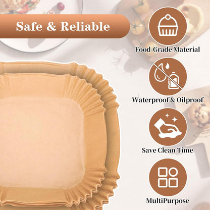 Ninja Crispi Air Fryer Liners - 260 PCS Non-Stick Parchment Paper for 4-in-1 Cooking System