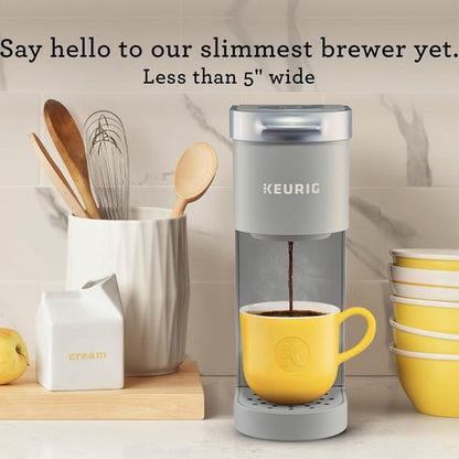 Keurig K-Mini Coffee Maker - Compact Single Serve K-Cup Brewer with Cord Storage | Studio Gray, 6-12oz Brew Size