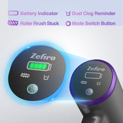 Zefiro Cordless Vacuum Cleaner - 450W Power, 50-Minute Runtime, 1.5L Dust Cup | Ideal for Pet Hair & Carpets