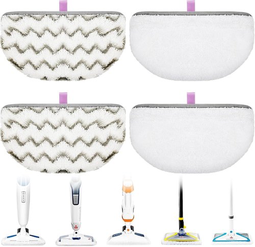Bissell Steam Mop Pads Replacement - Compatible with Powerfresh Series 1544, 1440, 2075A | 6-Pack