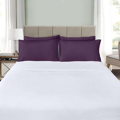 Utopia Bedding Queen Pillow Cases - 4 Pack - Envelope Closure - Soft Brushed Microfiber Fabric - Shrinkage and Fade Resistant Pillow Covers Queen Size 20 X 30 Inches (Queen, Purple)