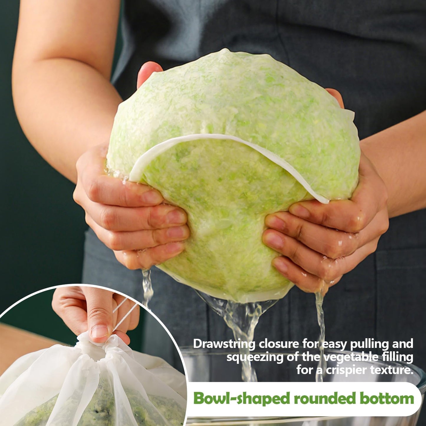 Regine Switzerland Cheese Cloth Bag - Reusable Straining Bag for Nut Milk, Soy Milk & Dumpling Fillings