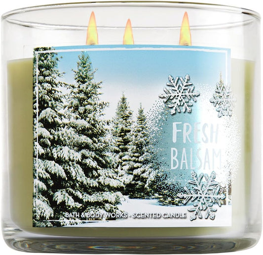Bath & Body Works 3-Wick Candle - Fresh Balsam Scent for Cozy Ambiance | Perfect Holiday Gift