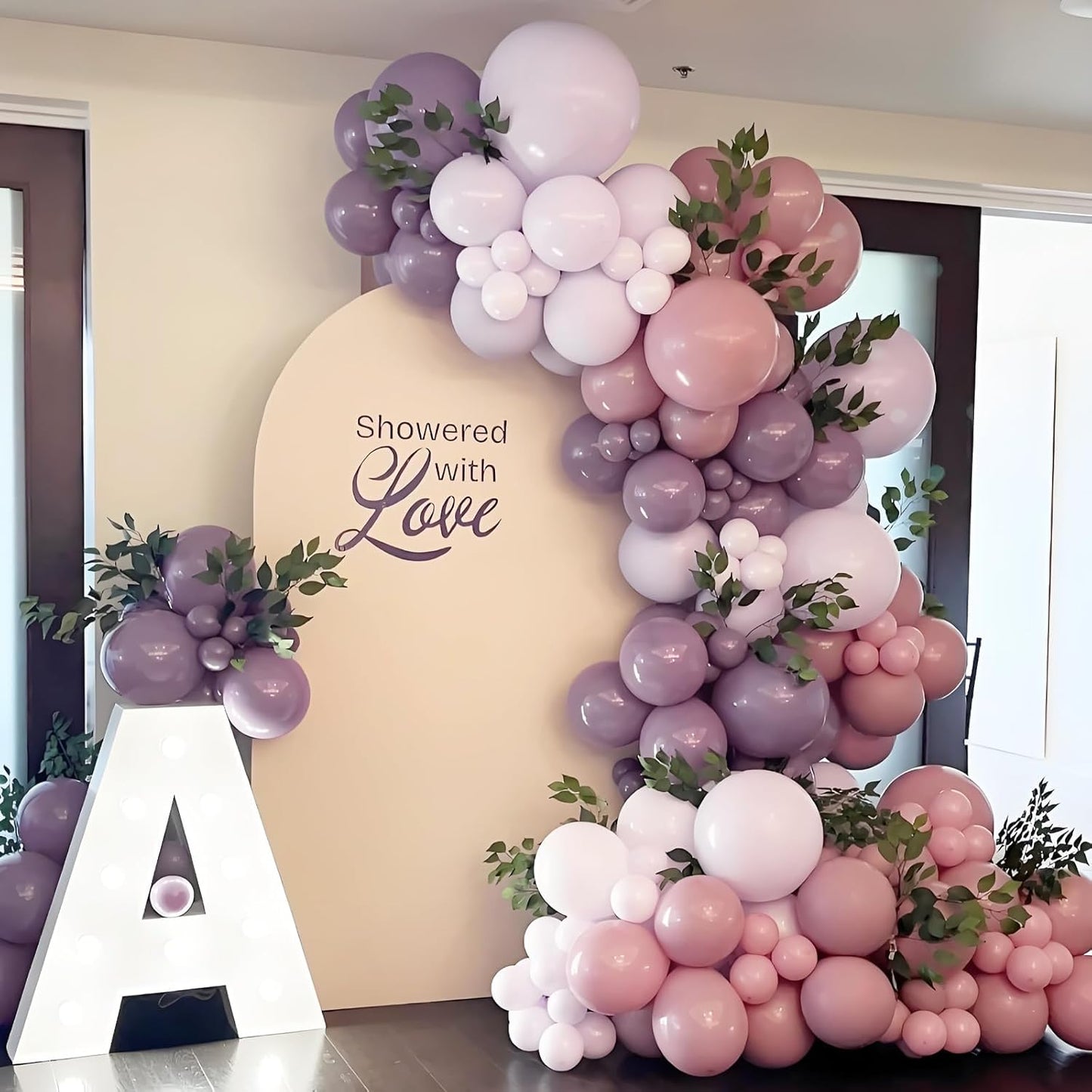 Skiennix Dusty Purple Balloon Set - 120 Pieces in 5-18 Inch Sizes for Boho Bridal & Baby Shower Decor
