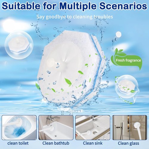 Clorox Toilet Wand Refills - 50 Count 3-Layer Thickened Toilet Brush with 5X Cleaning Power | Fresh Fragrance & 360° Cleaning Efficiency