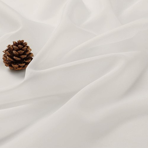 OWENIE Ivory Sheer Curtains, Sheer Curtains 96 inches Long 2 Panels Set, Rod Pocket Voile Fimly Sheer Drapes for Living Room/Bedroom, 2pcs, Each 59" W x 96" L