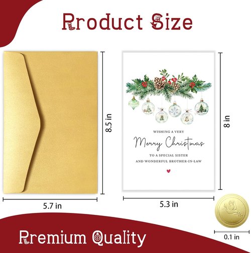 Goroar Christmas Card for Sister and Brother-in-Law | Heartfelt Holiday Greeting Card