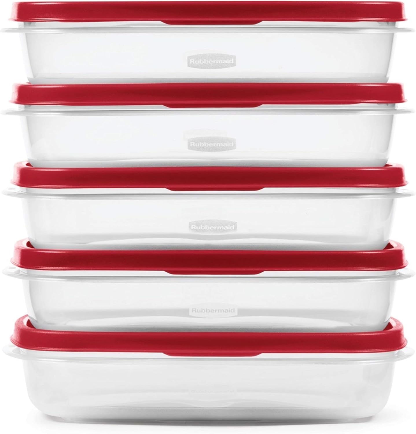 Rubbermaid EasyFindLids Meal Prep Containers - 5.5 Cup Size in Vibrant Red for Convenient Storage