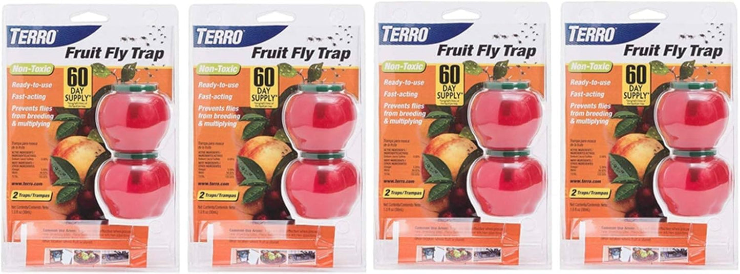 TERRO Fruit Fly Trap - Effective 8-Pack Solution for Quick Pest Control