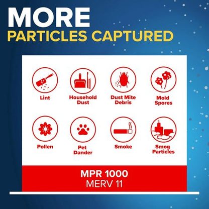 Filtrete Air Filter 16x25x1 - MERV 11 Micro Allergen Defense | 2-Pack Pleated HVAC Filters