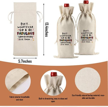 Funny New Chapter Wine Bag New Beginnings Gifts for Women Men Farewell Gifts for Friends Going Away Gifts for Coworkers Women Men Moving Away Gifts for Friends Retirement Gifts