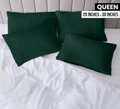 Utopia Bedding Queen Pillow Cases - 4 Pack Soft Brushed Microfiber | Fade Resistant 20 x 30 Inches (Emerald)