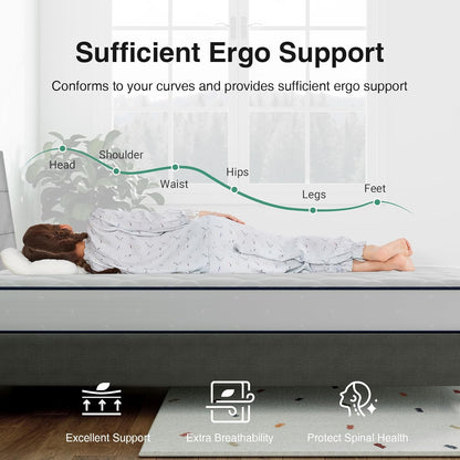 Novilla Twin Mattress - 6 Inch Foam & Spring Hybrid for Restful Sleep | Medium Firm, CertiPUR-US Certified
