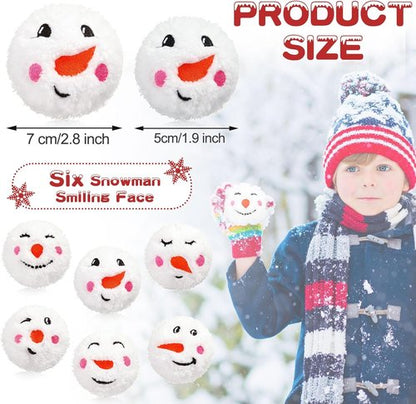 Civaner Plush Fake Snowballs - 120 Pcs for Indoor Snowball Fights | Classic 2 Inch Christmas Decor