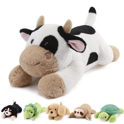 gnomantic Cow Weighted Stuffed Animals - 22 Inch 4.5 Pounds Weighted Plushies Cow Stuffed Animals - Big Stuffed Cow Weighted Plush Pillow - Cute Plush Toys Gifts for Kids & Adults (22" 4.5 lbs)