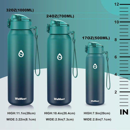 Skiennix 32oz Insulated Water Bottle - BPA-Free, Leak Proof, Removable Straw & Spout Lid | Perfect for Sports & Gym