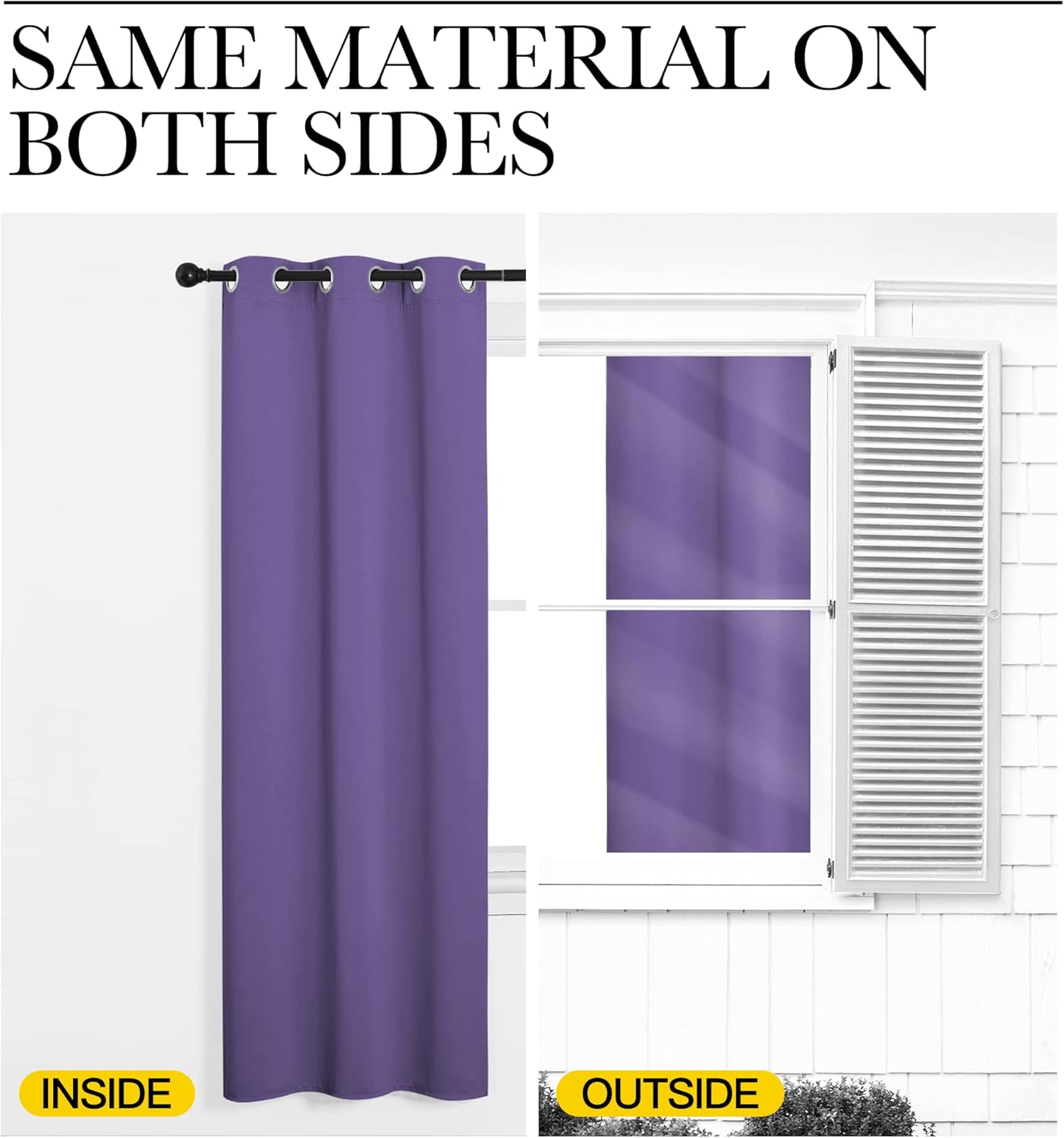 NICETOWN Blackout Curtain Panels - Thermal Insulated Grommet Drapes for Basement | Lilac Purple, 34x84" (1 Pair)