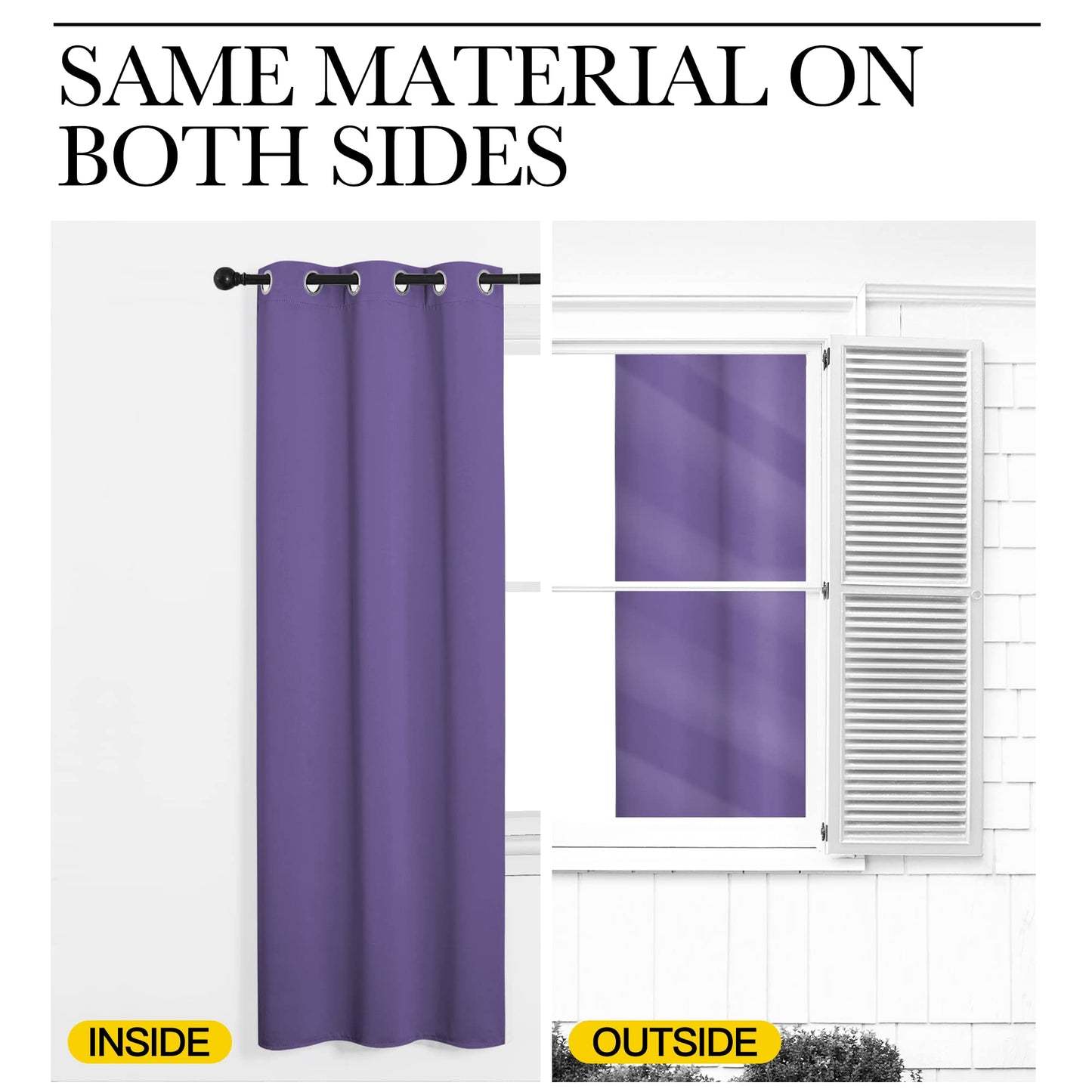 NICETOWN Lilac Purple Blackout Curtains 102" Long, 55" Wide, 2 Pieces for Office, Dining, Guest Room - Sound Reducing, Heat and Cold Block Panels for Modern Decorative