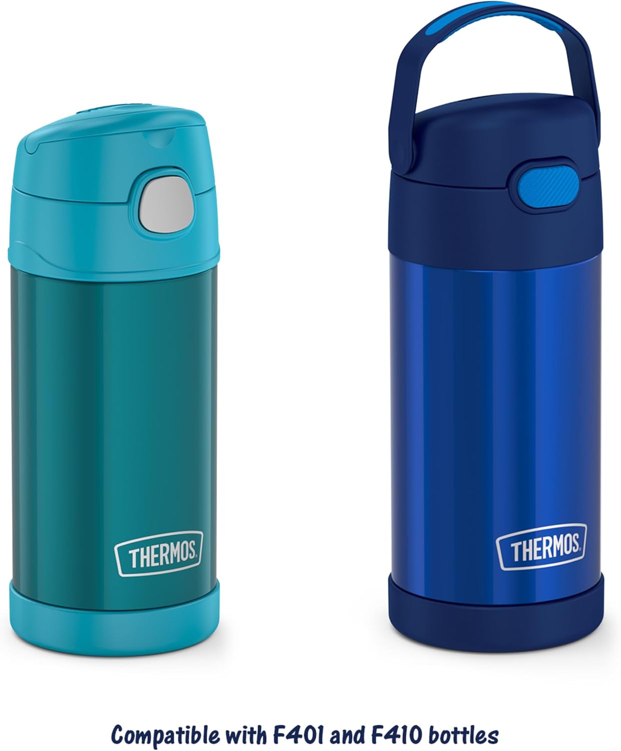 THERMOS FUNtainer 12 Ounce Insulated Kids Water Bottle - 4 Replacement Straws Included