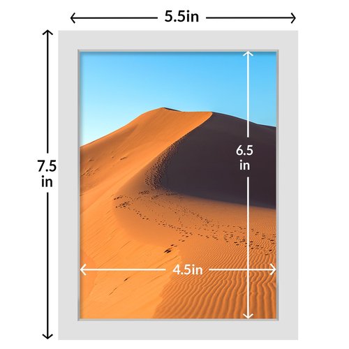 LaVie Home 5x7 Picture Frame for Wall Display, 5x7 White Picture Frame with HD Plexiglas, 5 x 7 Poster Frame 1 Pack, Display Frame for Vertical or Horizontal, Classic Collection