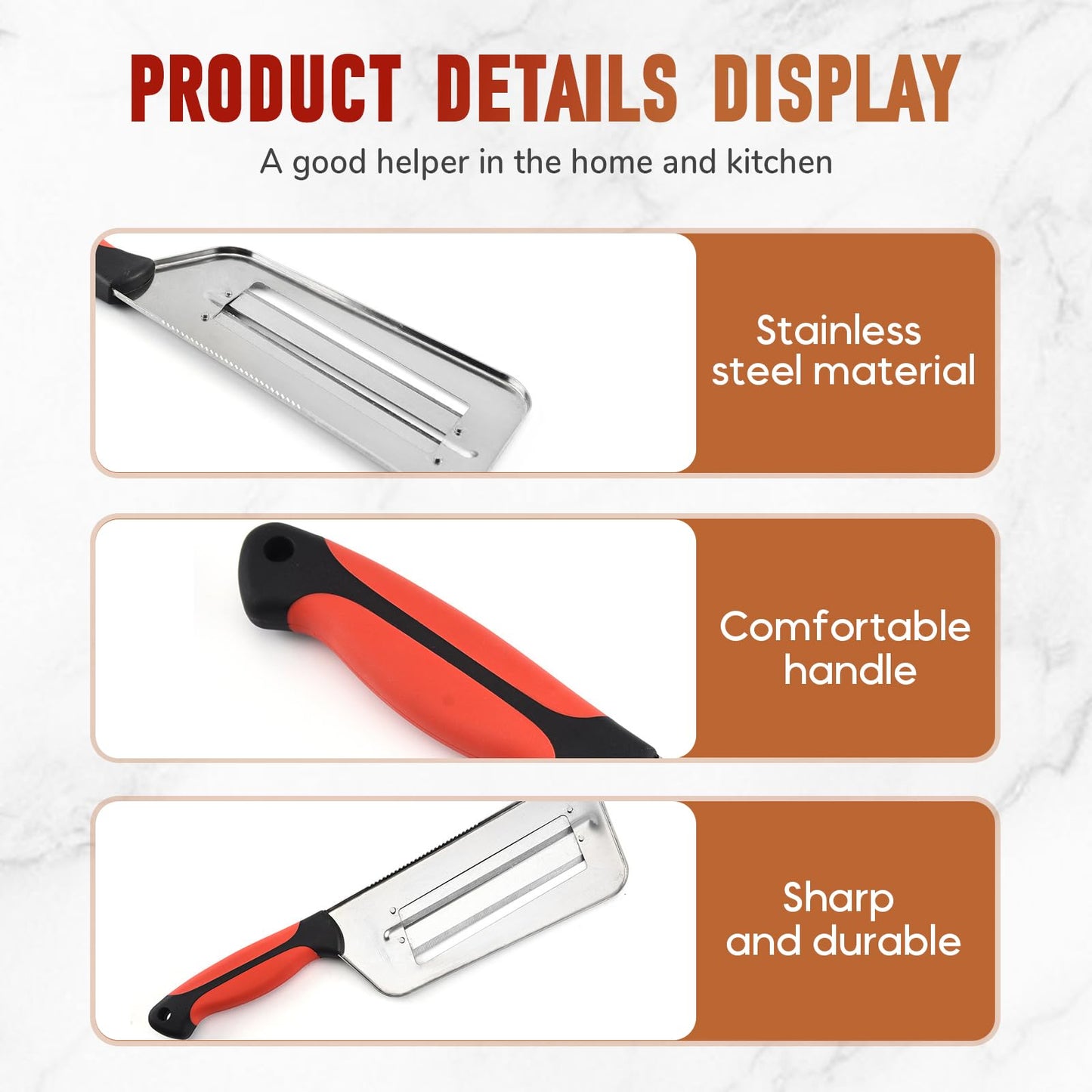 Multifunctional Vegetable Cutter, 2025 Upgraded Stainless Steel Double-layer Slicer, Cabbage Slicer Shredder, Stainless Steel Vegetable Cutter (2, Black Red)