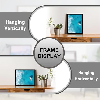 Lightweight Black Picture Frame Set by [Brand Name] - Durable 8.5x11 Inch High-Clarity Display (2 Pack)
