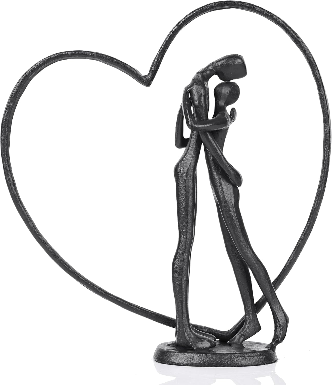 Suruim Iron Couple Statue - Romantic Heart Sculpture Gift for Her | Perfect Anniversary & Valentine's Day Present