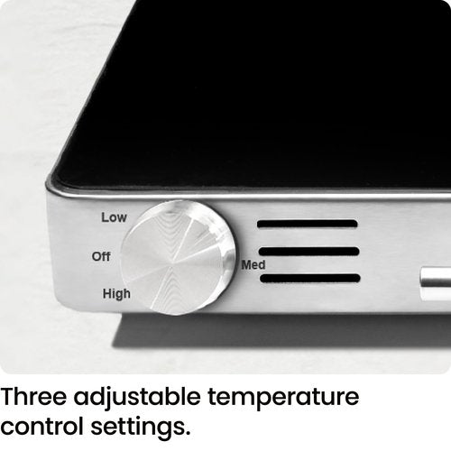 Chefman Electric Warming Tray with Adjustable Temperature Control, Perfect For Buffets, Restaurants, Parties, Events, and Home Dinners, Glass Top Extra Large 21” x 16” Surface Keeps Food Hot – Black