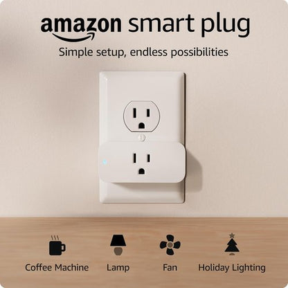 Amazon Smart Plug - Works with Alexa for Easy Setup & Endless Possibilities | 2-Pack