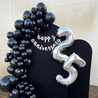 65 Pieces Matte Black Balloons - 12 Inch Latex Party Balloons for Birthday, Graduation & Halloween Decor