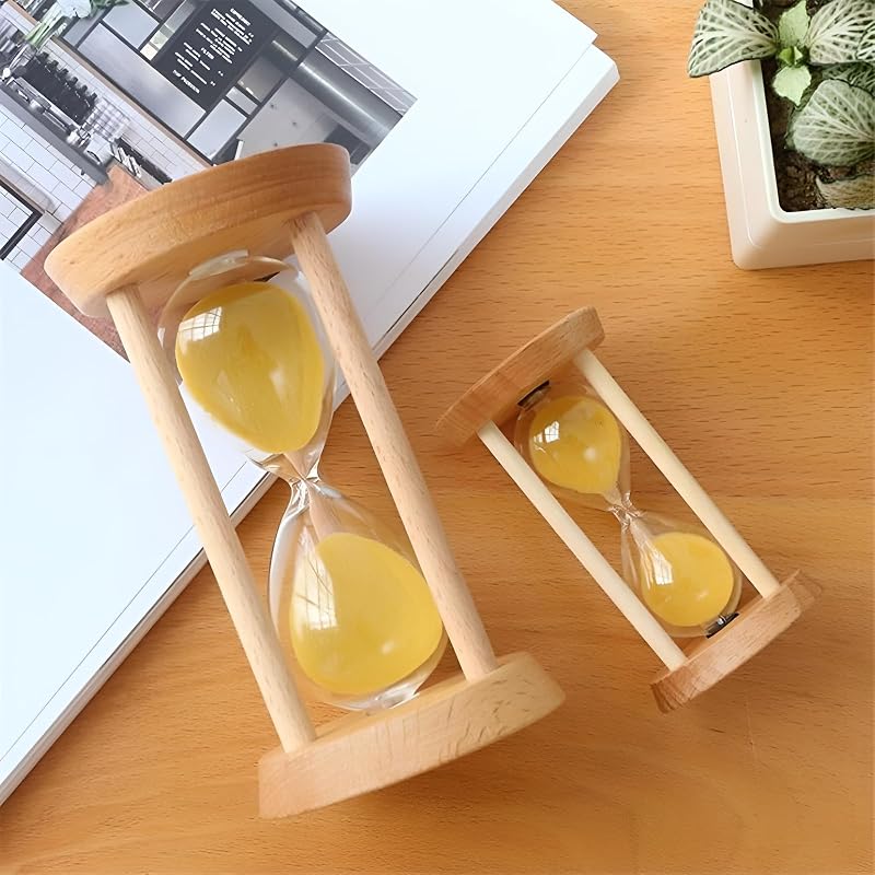 3/3/5 Minutes Hourglass - Red 1 Minute Desktop Sand Timer for Gift, Mini Sandglass
