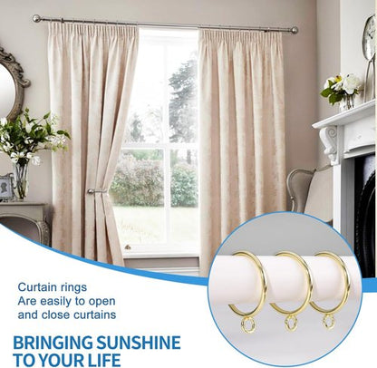 44 Pack Metal Curtain Rings by [Brand Name] - Durable Drapery Rings for Pinch Pleat Curtains | 1.5 Inch ID, Gold