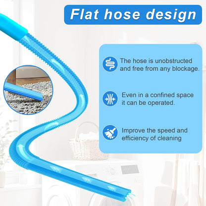 Skiennix Dryer Vent Cleaner Kit - Universal Vacuum Hose Attachment for Lint Removal | Fits All Vacuums (Blue)