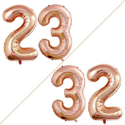 GOER Jumbo 42-Inch Number 23 Balloons - Champagne Gold Foil Helium Decorations for 23rd Birthday Party