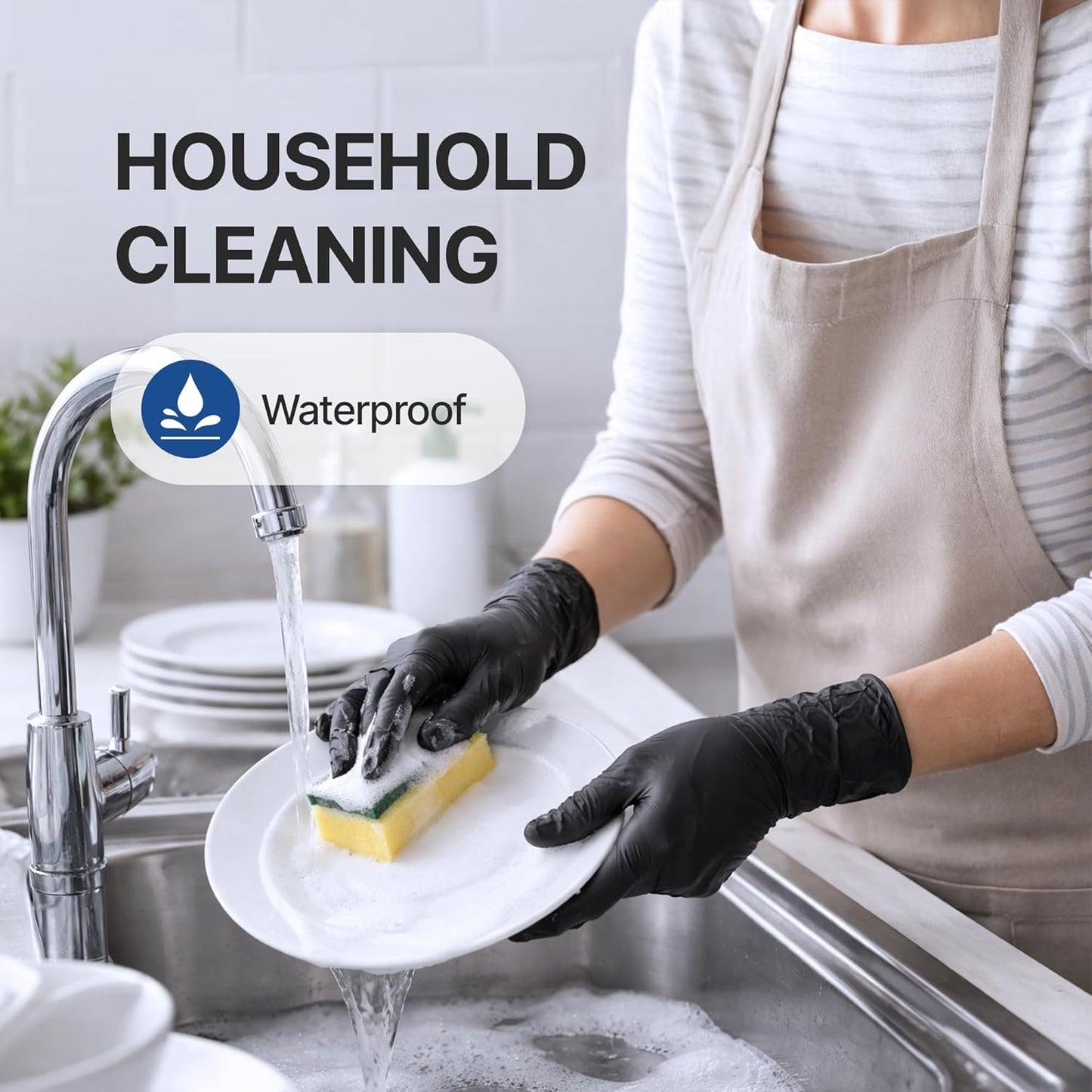 Schneider Vinyl Synthetic Exam Gloves - 4 Mil Latex-Free Disposable Gloves for Medical & Food Prep