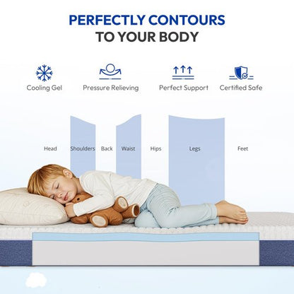 Gelsea 8 Inch Full Size Mattress, Firm Gel Memory Foam Full Mattress in a Box, Firm Back Support for Pressure Relief & Spinal Alignment, CertiPUR-US Certified, Fiberglass-Free
