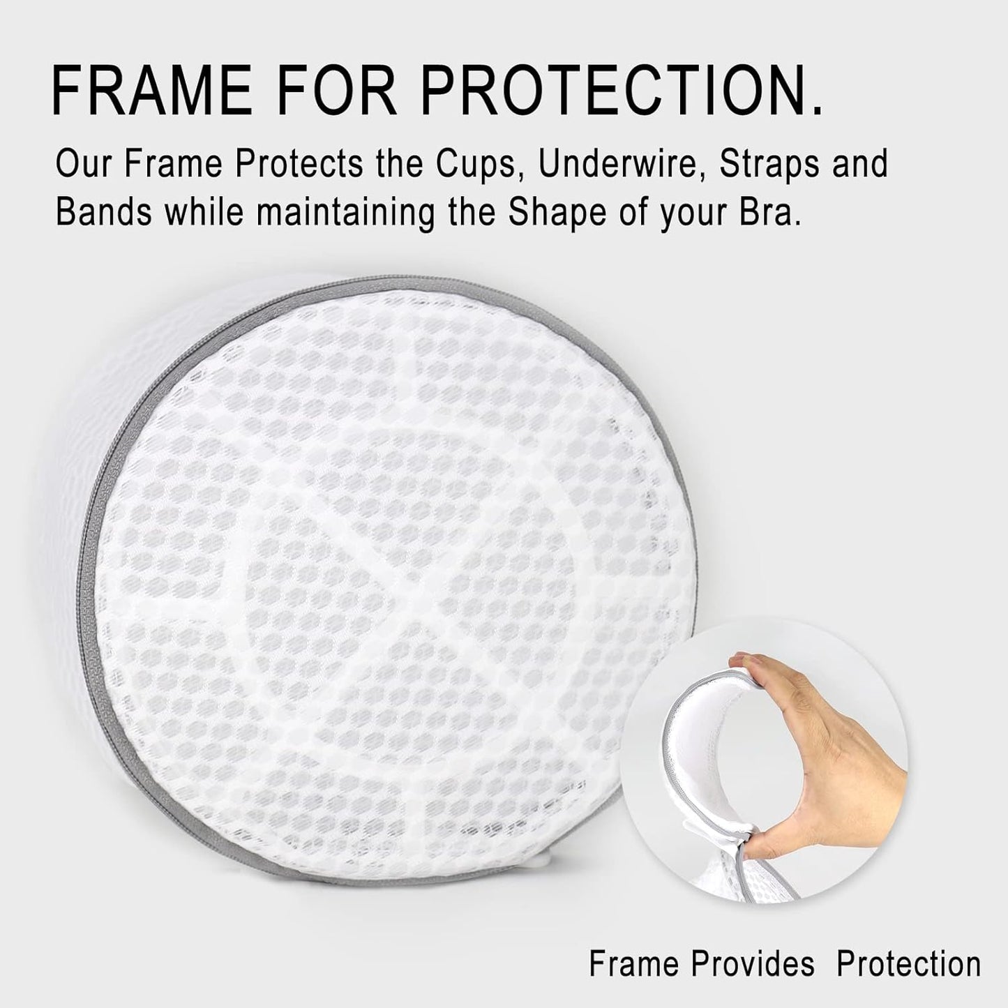Muchfun Bra Wash Bags - 3Pcs Honeycomb Mesh Laundry Bags for Delicates & Lingerie | 8 x 8 x 8 Inches