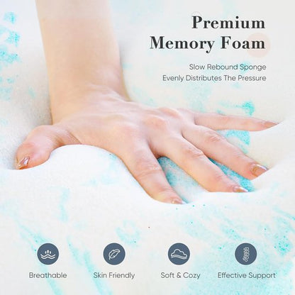 DUMOS Memory Foam Mattress Topper - 3 Inch Thick Cooling Gel Infused Twin Size Pad | Soft & Breathable