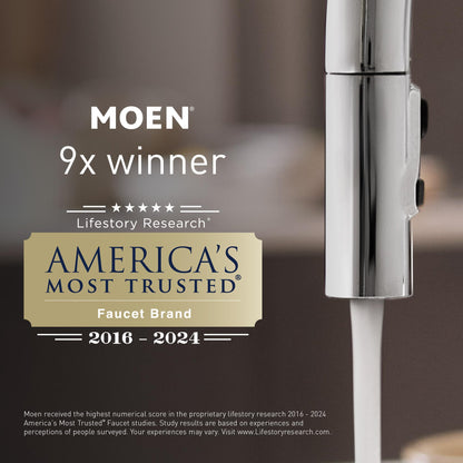 Moen DN0761BL Iso 1-Light Dual-Mount Bath Bathroom Vanity Fixture with Frosted Glass, Matte Black