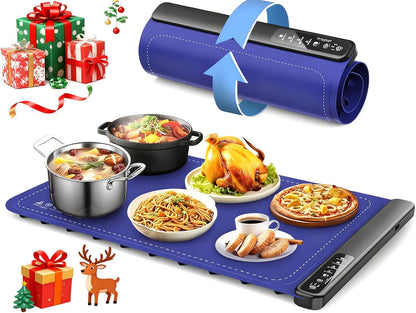 Skiennix Food Warming Mat - 4 Temperature Levels | Quick 8-Second Heating Tech | Perfect for Parties & Buffets