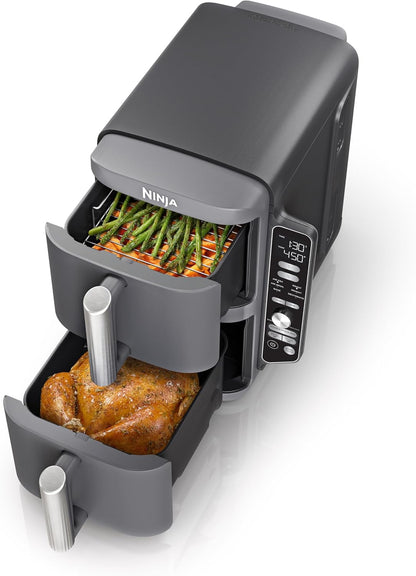 Ninja DoubleStack XL Air Fryer - 10 QT Smart Cook System with DoubleStack Technology | 6-in-1 Grey