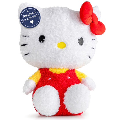 Weighted Hello Kitty Red Dress Fuzzy Plush Pillow Buddy - 2.5 lbs Super Soft Stuffed Pillow, 13 inches