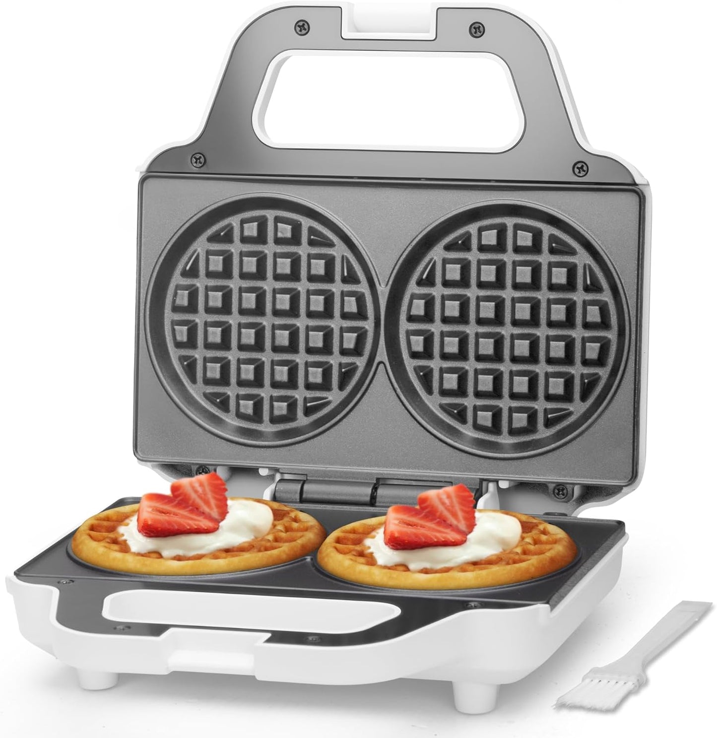 Skiennix 4-Inch Mini Waffle Maker - Non-Stick Chaffle Machine for Keto Waffles & Hash Browns