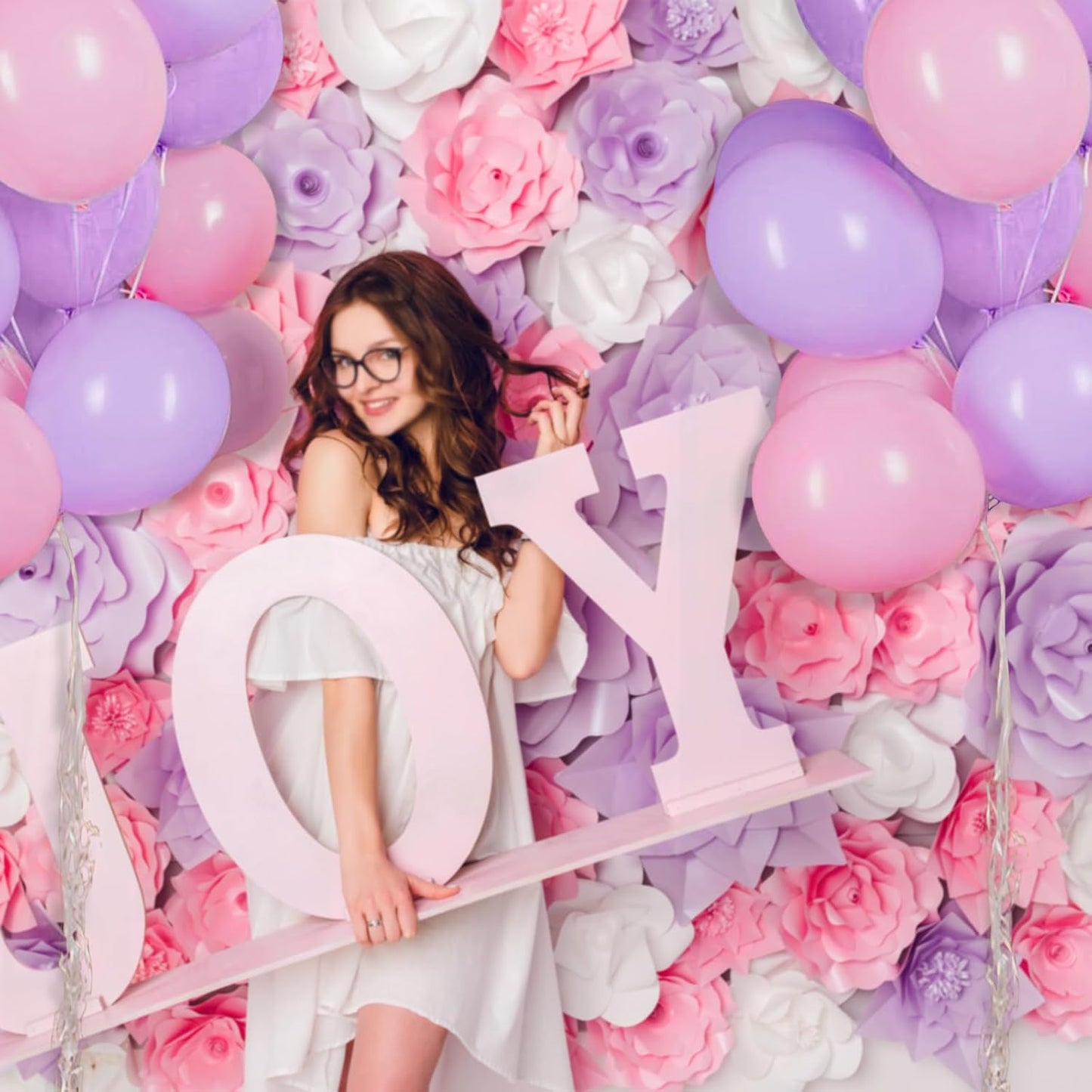 Skiennix 100 Pack 12-Inch Pink & Purple Latex Balloons | Perfect for Girls' Birthday & Baby Shower Decor
